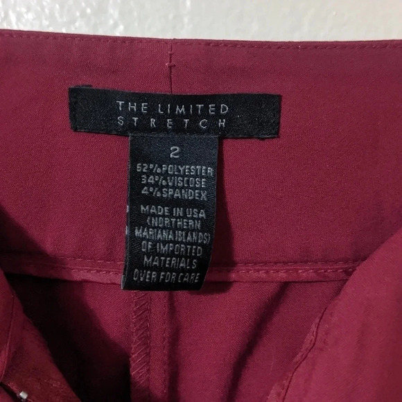 THE LIMITED Stretch Straight Leg Capri | Color Maroon | Size 2 - Picture 6 of 6